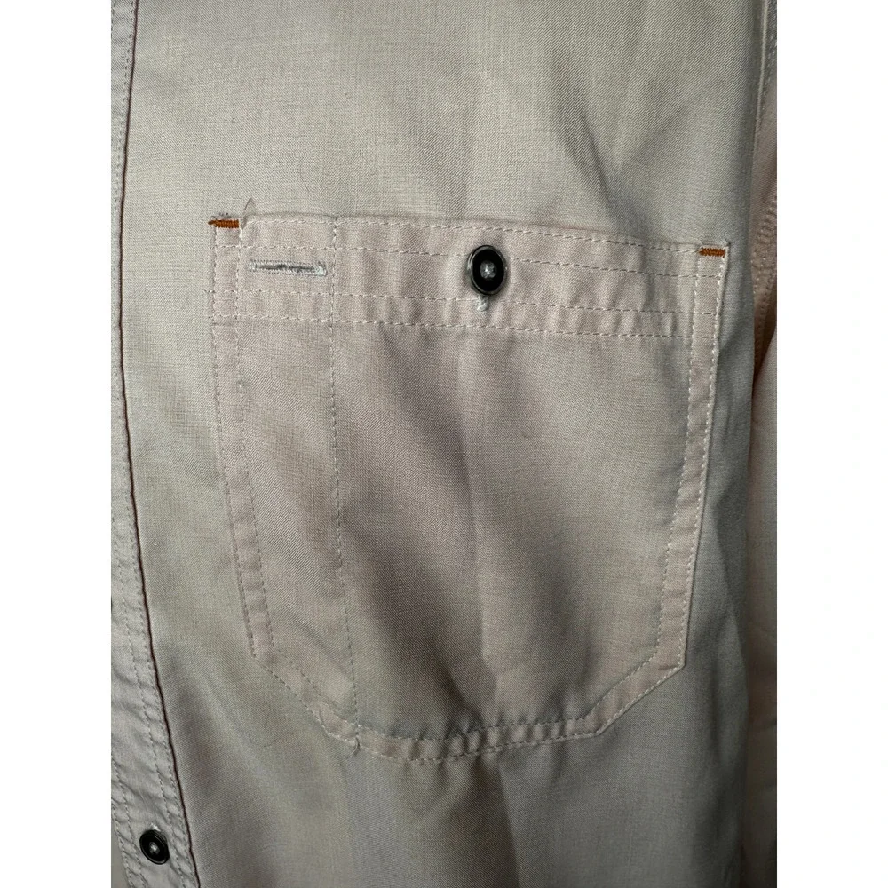 Orvis Shirt Mens Large Pink Vented Outdoors Polyester Fishing hiking Camp